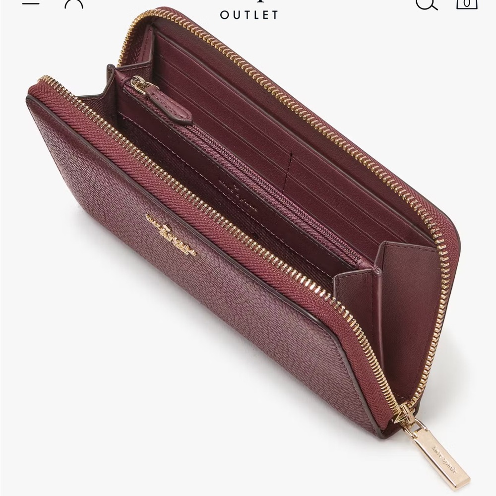 Kate Spade Lena Large Continental Wallet, Cherrywood - Picture 2 of 5